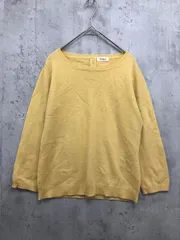 NOLLEY'S ノーリーズ カシミヤ バックボタン ニット セーター 黄 ■■ レディース