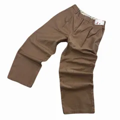 ユニクロ ワイドパンツ イネス レディース W67 ブラウン ベージュ タグ付き 未使用 コットンパンツ INES DE LA FRESSANGE