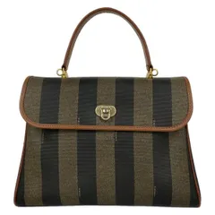 FENDI(フェンディ) ハンドバッグ ペカン 黒×ベージュ×ブラウン レザー