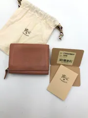 IL BISONTE イルビゾンテ c0593 イタリア製 三つ折り 財布 サーモンピンク系 ■■◎レディース