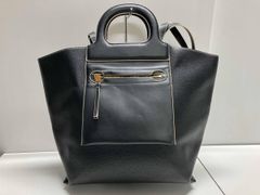 ジャンニノターロ RAFFINATA 本革 レザートートバッグ グレー イタリア 
