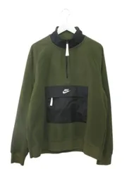 ナイキ NIKE フリースプルオーバー XL ハーフジップ アノラック ジャケット カーキ トップス