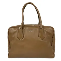 PRADA(プラダ) ハンドバッグ - ダークベージュ レザー