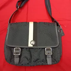 COACH ショルダーバッグ F70182 シグネチャー ブラック×ブルー コーチ