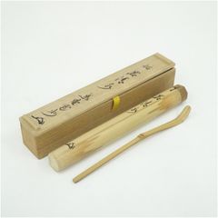 茶道具 表千家祥翁宗左（吸江斎） 自作茶杓 銘「不如婦」 共筒共箱
