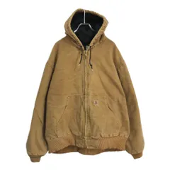 00年代 Carhartt カーハート アクティブジャケット ワーク 大きいサイズ ブラウン(メンズ 2XL)中古 古着 U4871