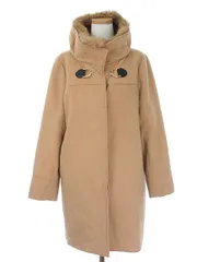 サルーン saloon コート スタンドカラー ラビットファー 38 ベージュ /kt