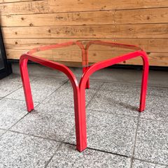 ガラステーブル ミッドセンチュリー 80's 昭和レトロ レトロポップ