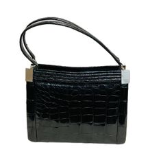 鱷魚皮手提包　黑色　YZL06