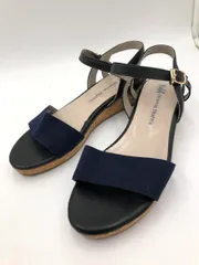 WA ORiental TRaffic ダブルエー オリエンタル ウェッジソール サンダル sizeM/黒×紺 ■◆ レディース