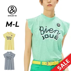 アンパスィ 半袖シャツ フリル袖 レディース ゴルフウェア and per se GOLF SWING DRY3Dフリルスリーブシャツ 吸汗速乾 UVガード  ゴルフシャツ チェッカー柄 トップス 半そでシャツ 婦人/AFS9804X3