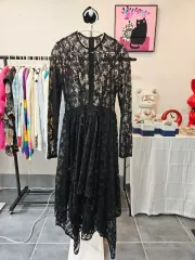 ブラック レース ロング ONE PIECE ドレス