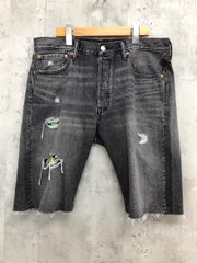 LEVI'S リーバイス 501 リメイク カットオフ ダメージ ハーフ デニムパンツ sizeW34/グレー系 ■◆ メンズ