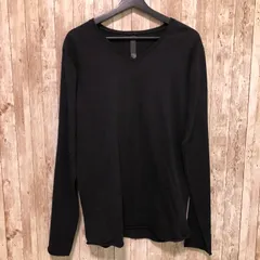 WJK　ダブルジェイケイ　7740 js01c　standard V-neck l-s　スタンダード Vネック ロングスリーブ　ブラック　＜サンプル品＞　【訳アリ】