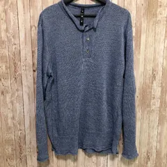 コ　WJK　ダブルジェイケイ　6879　henley neck knit　ヘンリーネック ニット　ブルー系　＜サンプル品＞のサムネイル
