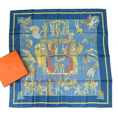 新品同様 HERMES エルメス カレ90 LE TEMPS des MARIONNETTES マリオ