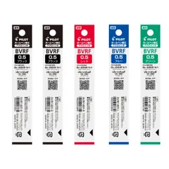 パイロット 油性ボールペン替芯 細字0.5mm 黒2本・赤1本・青1本・緑1本