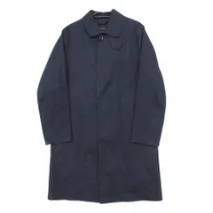 MACKINTOSH マッキントッシュ ゴム引き ステンカラー コート ミドル丈 ジャケット ブルゾン アウター 36/S ネイビー メンズ 【中古】