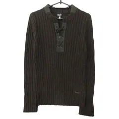 D&G Dolce & Gabbana ドルチェアンドガッバーナ レースアップ ヘンリーネック ニット セーター Y2K XS ブラウン レディース 【中古】のサムネイル
