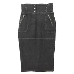 D&G Dolce & Gabbana ドルチェアンドガッバーナ ドルガバ ハイウエスト デニム スカート ロング 28/42 ブラック レディース 【中古】のサムネイル