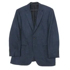 BURBERRY LONDON バーバリー カシミヤ 100% テーラード ジャケット ブレザー 2B 総裏地 AB5 ネイビー メンズ 【中古】のサムネイル