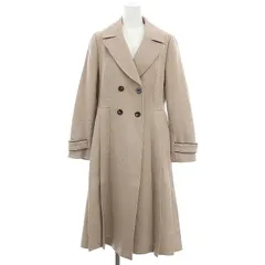 アプワイザーリッシェ Apuweiser-riche バックディテールドレスコート アウター ロング チェスター ダブル バックプリーツ 総裏地 ウール 1 ベージュ /DO ■OS