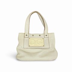 D&G Dolce&Gabbana レザー ハンドバッグ アイボリー - メルカリ