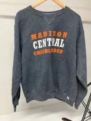 RUSSELL ATHLETIC フロントプリント スウェット グレー M US古着