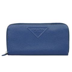 PRADA プラダ サフィアーノレザー L字ファスナー 長財布 ネイビー 箱