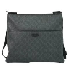 本物 グッチ GUCCI GGスプリーム ショルダーバッグ ポシェット ブラック 162904 バッグ 中古・