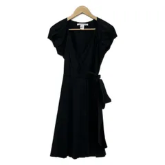 DIANE VON FURSTENBERG(DVF)(ダイアン・フォン・ファステンバーグ) ワンピース サイズ4 S レディース 黒 カシュクール