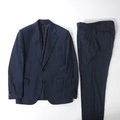 美品 ブリオーニ Brioni イタリア製 ウール ストレッチ スーツ ジャケット パンツ 50 ネイビー メンズ 正規品 6-YB044のサムネイル