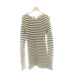 6 ROKU BEAUTY&YOUTH B&Y ロク ビューティーアンドユース ワンピース チュニック ボーダー ニット ミニ ブラック アイボリー /ES ■OS ■SH