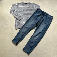【まとめ売り】2点セット AZUL by moussy アズール 3Dニットセーター デニムジーンズ メンズMサイズ