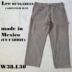 Lee W38L30 メキシコ製 DUNGAREES CARPENTER JEAN ライトブラウンデニム ペイターパンツ コットン100％ ライトブラウンペインターパンツ リーのサムネイル