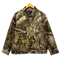 ナイキ NIKE HV0649-222 ジョーダン フライト シカゴ リアルツリー ジャケット ブルゾン 総柄 長袖 M 茶 ブラウン