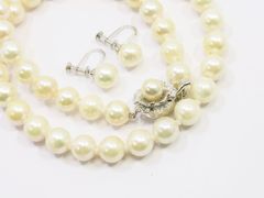 本真珠 ネックレス K14WGイヤリング セット CrownSamePearl - メルカリ