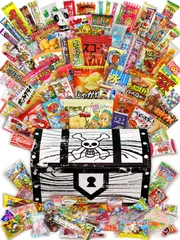 お菓子 駄菓子 詰め合わせ 66種 ギチギチパンパン破裂寸前！モノゴコロの海賊宝箱 御菓子ギフトセット 子供が喜ぶプレゼント 大量の駄菓子詰め合わせ 