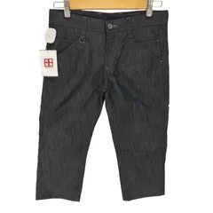 ニコルクラブフォーメン NICOLE CLUB FOR MEN シャドーストライプ 七分丈 クロップド パンツ メンズ JPN：44 