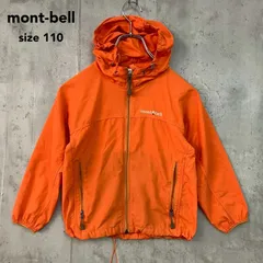 mont-bell モンベル O.D.パーカー キッズ 110 オレンジ ナイロンジャケット ジャンパー ウィンドブレーカー フード付き 羽織り 撥水 防風 登山 キャンプ アウトドア 遠足 外遊び カジュアル ロゴ 1103249  ★ ■◇