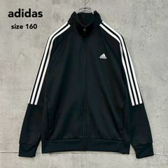 adidas 黒 トレフォイル刺繍ロゴ トラックジャケット ジャージ Lサイズ