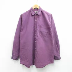 XL/古着 長袖 シャツ メンズ 90年代 90s 紫 26mar06