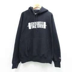 XL/古着 長袖 チャンピオン Champion リバースウィーブ パーカー メンズ CROSSFIT 大きいサイズ 黒 26mar06