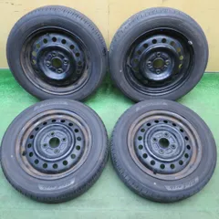 バリ溝！25年！ほぼ10分★155/65R14 ヨコハマ ブルーアース AE01 スチール ホイール 14インチ PCD100/4H★6032413NJノのサムネイル