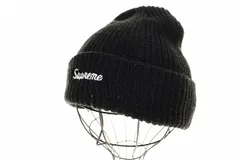 シュプリーム SUPREME 23AW LOOSE GAUGE BEANIE BLACK ルーズ ゲージ ビーニー ロゴ ニット帽 ブラック 黒 【ブランド古着ベクトル】【中古】☆AA★251219