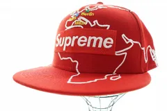 シュプリーム SUPREME × NEWERA 23AW WORLDWIDE BOX LOGO CAP RED ニューエラ ワールドワイド ボックス ロゴ キャップ 帽子 レッド 【ブランド古着ベクトル】【中古】☆AA★▲260113