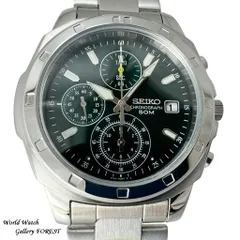 ☆未使用品【セイコー SEIKO☆クロノグラフ】7T92-0CA0 クオーツ メンズ腕時計 中古 ブラック文字盤