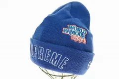 シュプリーム SUPREME × NEW ERA 19AW CHAMPIONSHIP BEANIE ROYAL ニューエラ チャンピオンシップ ビーニー 青 帽子 【ブランド古着ベクトル】【中古】☆AA★▲■251028