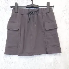 SPIRALGIRL スパイラルガール ミニスカート インパン付き ポケット 切替え スウェット チャコールグレー Fサイズ 〇□☆