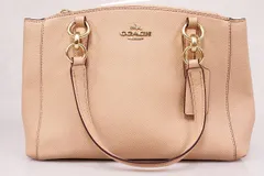 コーチ COACH 2WAY クリスティ キャリーオール ショルダーバッグ F57523 ハンドバッグ レザー ピンク 【ブランド古着ベクトル】【中古】●▲260124